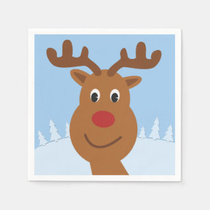 Servilleta De Papel El personalizado Rudolph el azul reno