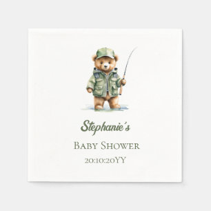 Servilleta De Papel El pescador de Teddy Bear Reel entusiasmado Baby S