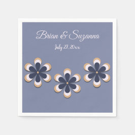 Servilleta De Papel El poder de las flores de los años 70 en la novia 