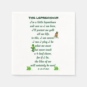 SERVILLETA DE PAPEL EL POEMA LEPRECHAUN
