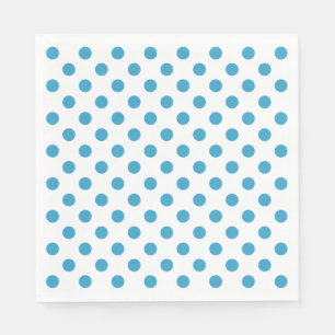 Servilleta De Papel El Polka azul de pavo real (Peacock Blue Polka Dot
