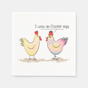 Servilleta De Papel El pollo gracioso era un Huevo de Pascua
