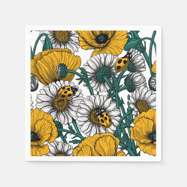 Servilleta De Papel El prado en amarillo (Anverso)