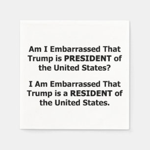 Servilleta De Papel El presidente Trump