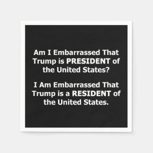 Servilleta De Papel El presidente Trump