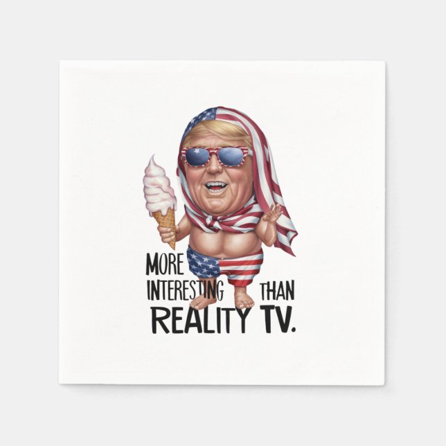 Servilleta De Papel El presidente Trump con icónicas gafas de sol esta (Anverso)