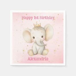 Servilleta De Papel El primer cumpleaños de la princesa elefante perso