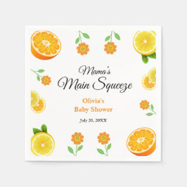 Servilleta De Papel El principal Naranja de mamá: Citrus Baby Shower