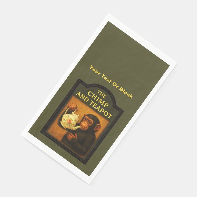 Servilleta De Papel El Pub Chimp Y Teapot (Esquina)