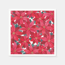 Servilleta De Papel El refugio de invierno de Poinsettias
