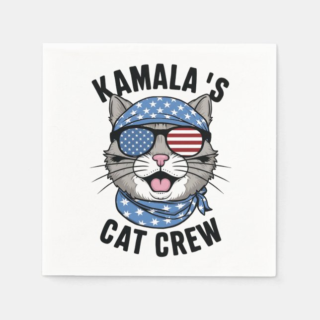 Servilleta De Papel El regalo de la dama del gato del equipo electoral (Anverso)