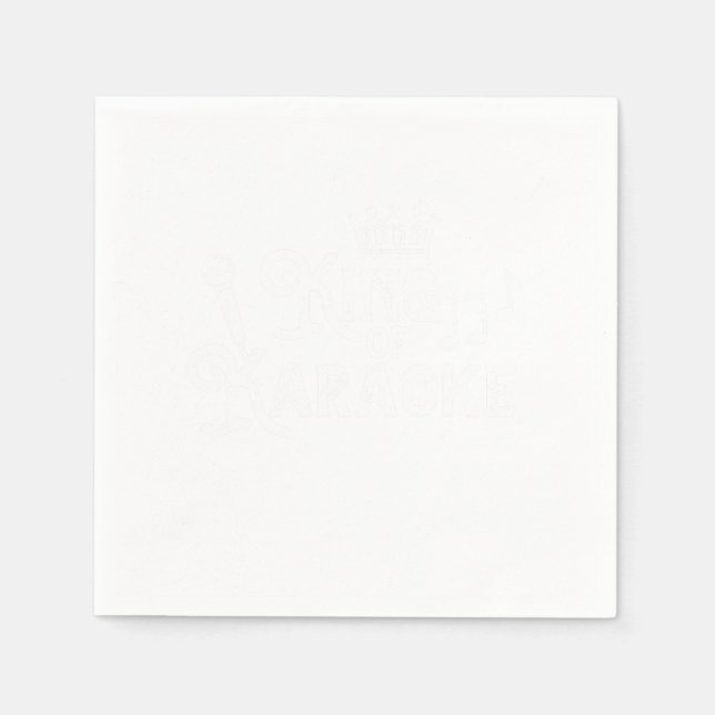 Servilleta De Papel El Rey Del Karaoke Cantando Música Micrófono Regal (Anverso)