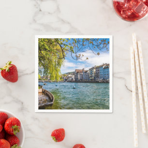 Servilleta De Papel El río Limmat, Zúrich