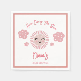 Servilleta De Papel El Rosa Viene Del Baby Shower Del Chica Sunshine D