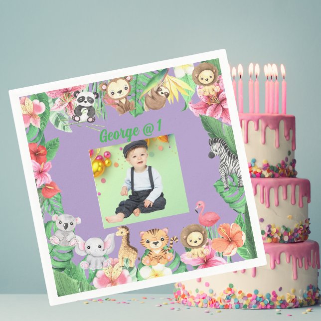 Servilleta De Papel El Safari salvaje de una selva tema Fiesta de cump (Subido por el creador)