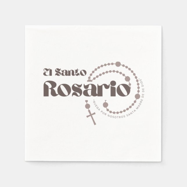 Servilleta De Papel El Santo Rosario (Anverso)