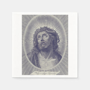Servilleta De Papel El Santo Rostro De Jesús Con Corona De Espinas Art