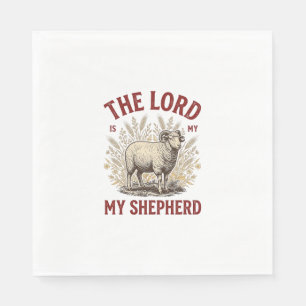 Servilleta De Papel El Señor Es Mi Pastor Diseño De Camiseta De Oveja 