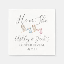 Servilleta De Papel El sexo de la cigüeña revela Pegatinas, etiqueta d