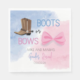 Servilleta De Papel El sexo de los boots o Bows revela servilletas fie