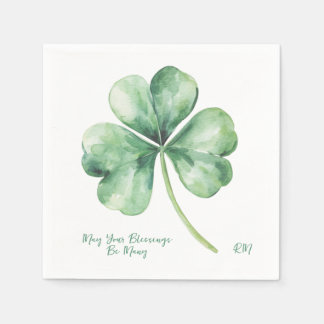 Servilleta De Papel El Shamrock acuático puede que tus bendiciones sea