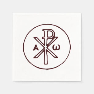 Servilleta De Papel El símbolo Christograma Chi-Rho 