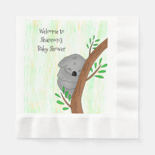 Servilleta De Papel El sueño personalizado de Koala tiene Baby Shower 