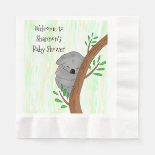 Servilleta De Papel El sueño personalizado de Koala tiene Baby Shower 