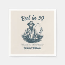 El tambor en 50 pescador vintage en el lago cumple