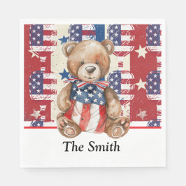 Servilleta De Papel El tema americano del futbol de 4 de julio