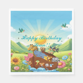 Servilleta De Papel El tema del arca de Noé