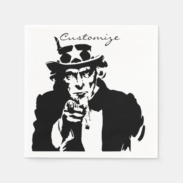 Servilleta De Papel El Tío Sam Quiere Que Tengas Cosas (Anverso)