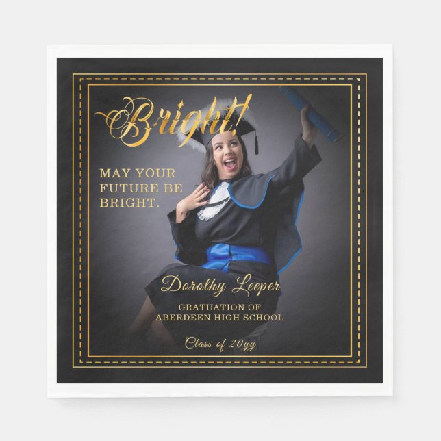 Servilleta De Papel El toque dorado alegra tu futuro. (Anverso)