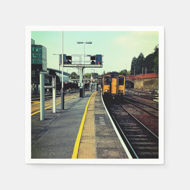 Servilleta De Papel El tren en las vías (Anverso)