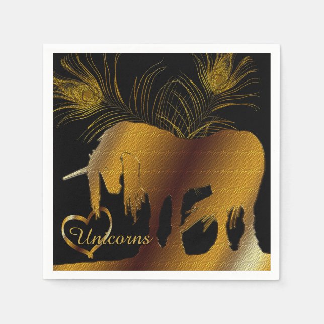 Servilleta De Papel El unicornio dorado (Anverso)