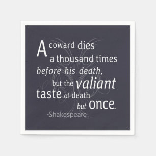 Servilleta De Papel El Valiant muere pero una vez Shakespeare