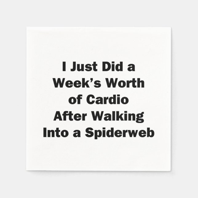 Servilleta De Papel El valor de la semana del cardio (Anverso)