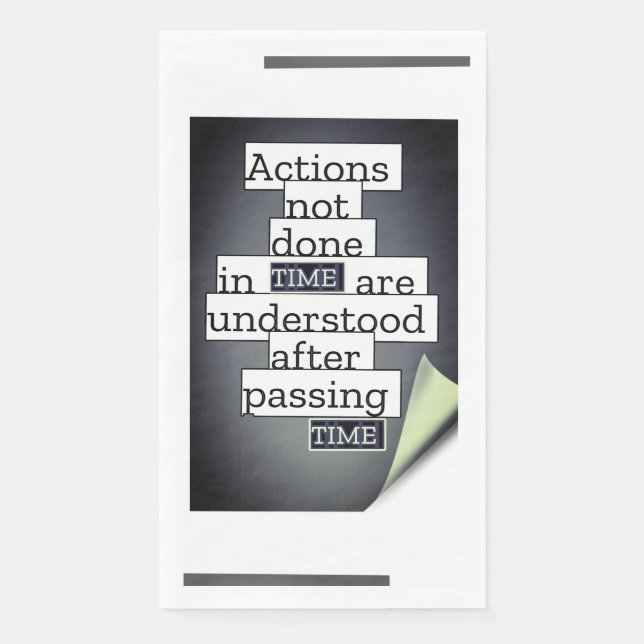 Servilleta De Papel El valor del tiempo (Anverso)