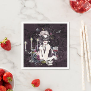 Servilleta De Papel El vampiro   Moody Gothic Vampy Glam Pale Piel