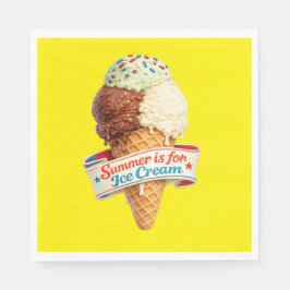 Servilleta De Papel El verano es para helado