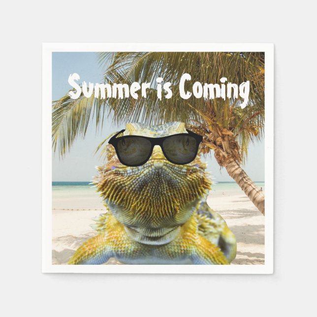 Servilleta De Papel El verano está llegando (Anverso)