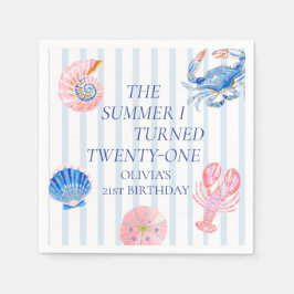 Servilleta De Papel El verano que cumplí veintiuno Cumpleaños costero