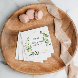 Servilleta De Papel El verde tropical deja Baby Shower