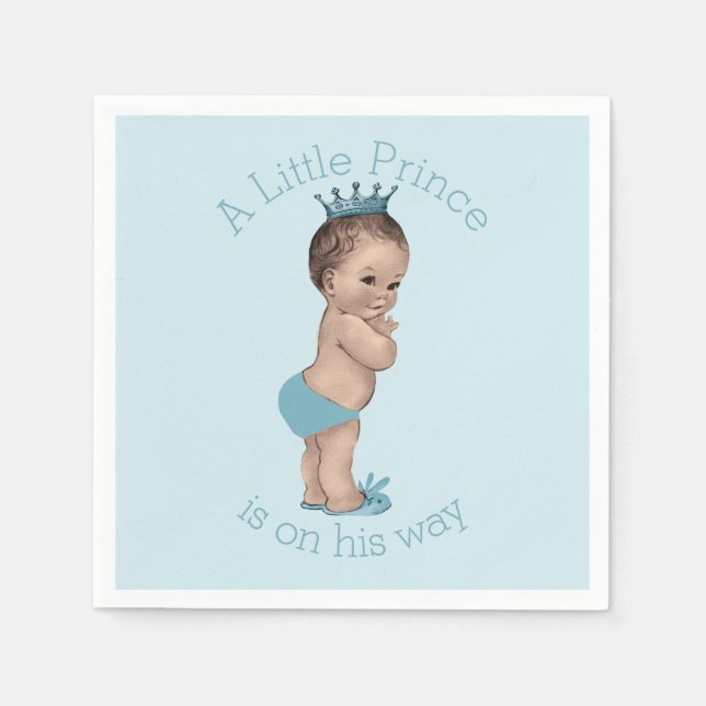 Servilleta De Papel El viejo Principito Baby Shower Azul (Anverso)