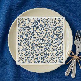 Servilleta De Papel El viejo software Delfware Blue y creame Napkin Fl