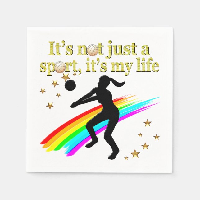 SERVILLETA DE PAPEL EL VOLEIBOL DE ORO ES MI DISEÑO DE VIDA (Anverso)