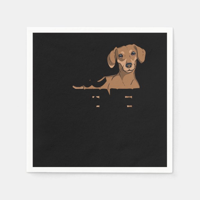 Servilleta De Papel El Wiener Whisperer Funny Dachshund (Anverso)