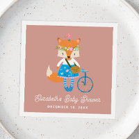 El zorro del bosque divertido. Ducha de bebé de an