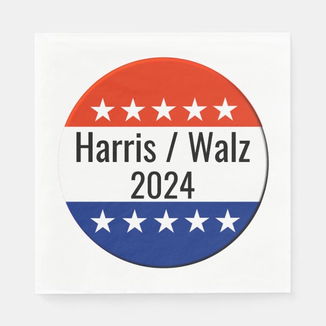 Servilleta De Papel Elecciones Harris Walz 2024 (Anverso)