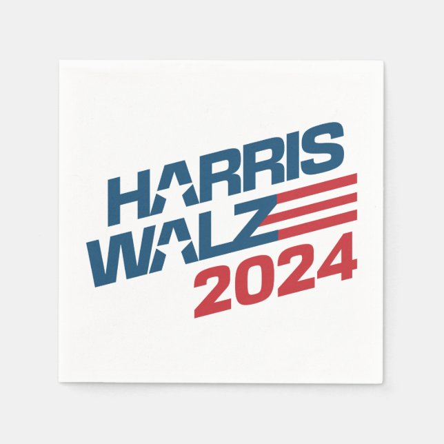 Servilleta De Papel Elecciones Harris Walz 2024 (Anverso)